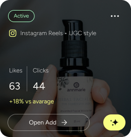Static ad creative produced by BAG.AI
