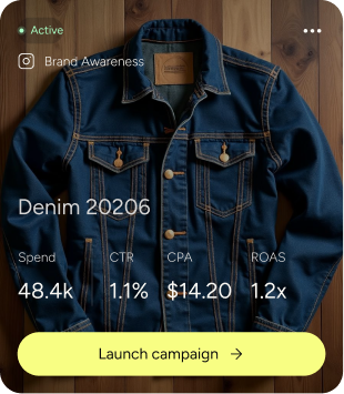 Campaign creative generated by BAG.AI from a brand strategy